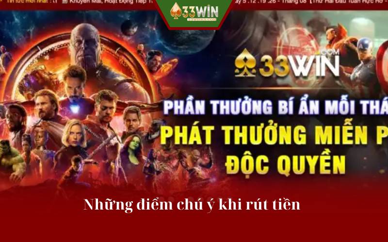 Những điểm chú ý khi rút tiền